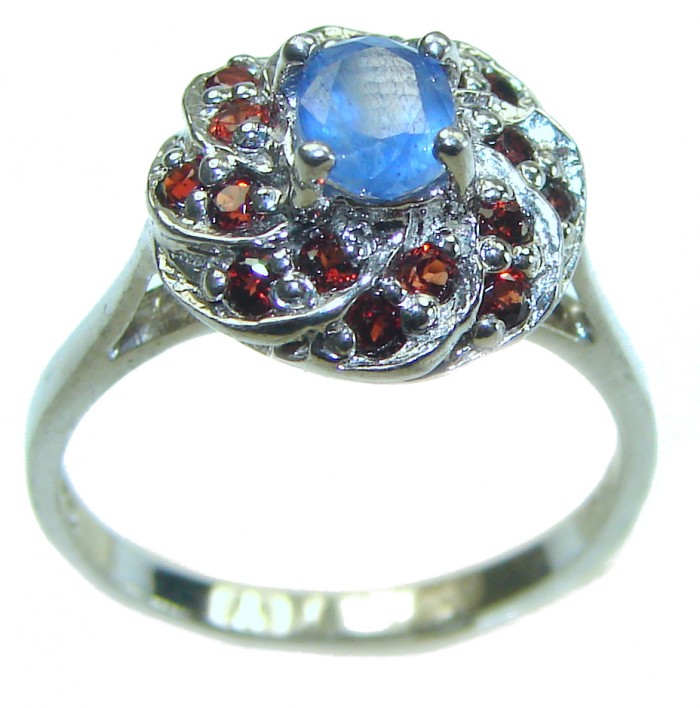 Authentic Tanzanite .925 Sterling Silver handmade Ring size 8 - photo 2