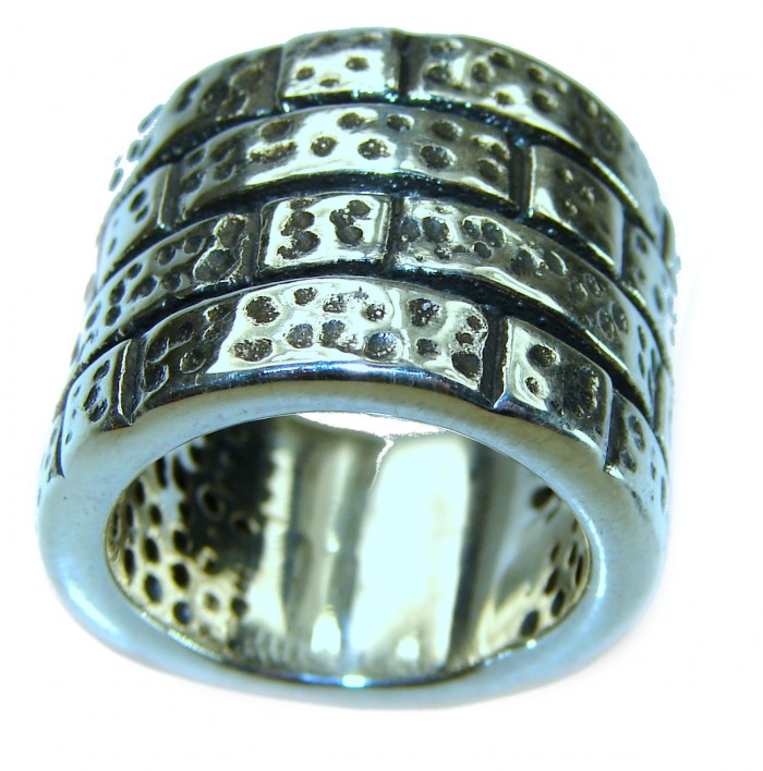 Large Natural Beauty Italy Made Silver Sterling Silver ring s. 6 - photo 2