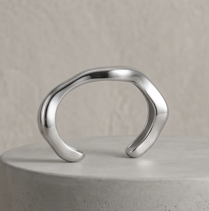 Silver Waves Vintage style Luxurious fashion Bracelet - photo 4