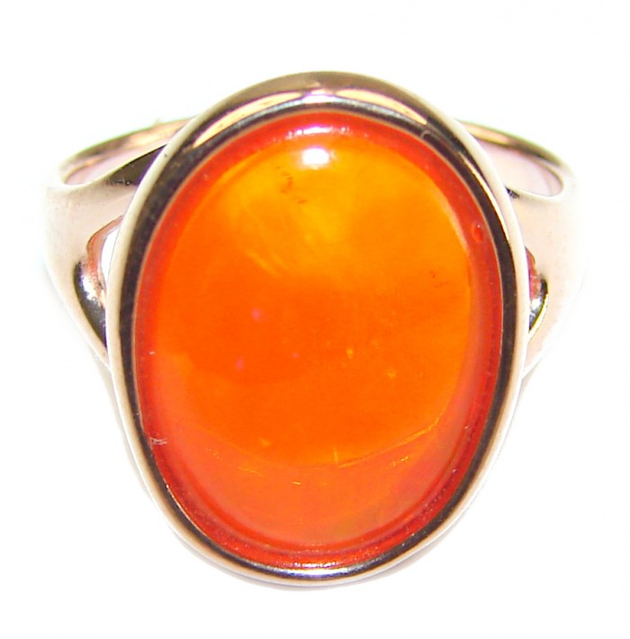 Golden Galaxy Ethiopian Opal 18K Rose Gold over .925 Sterling Silver handcrafted Ring size 6 1/4 - photo 2