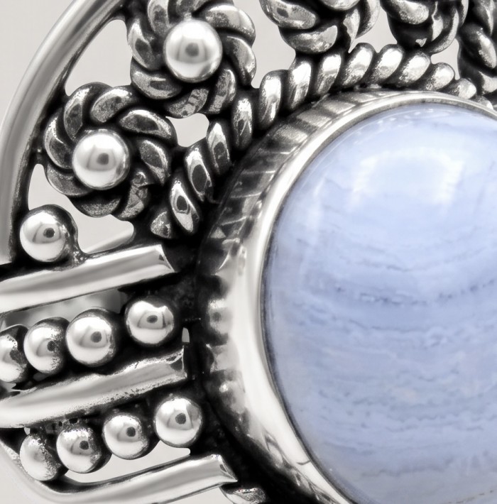 Top quality Scentic Botswana Agate .925 Sterling Silver handcrafted Ring s. 7 - photo 3