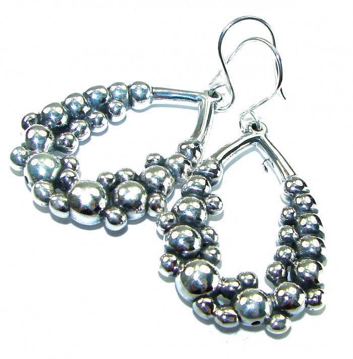 Fancy .925 Sterling Silver Italy made Earrings - photo 2