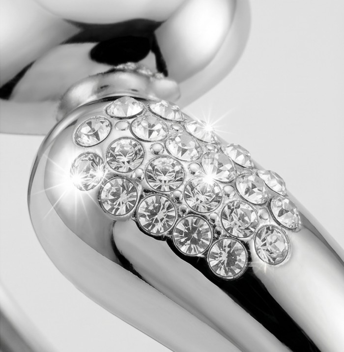Precious pave White Topaz silver Women bracelet - photo 2