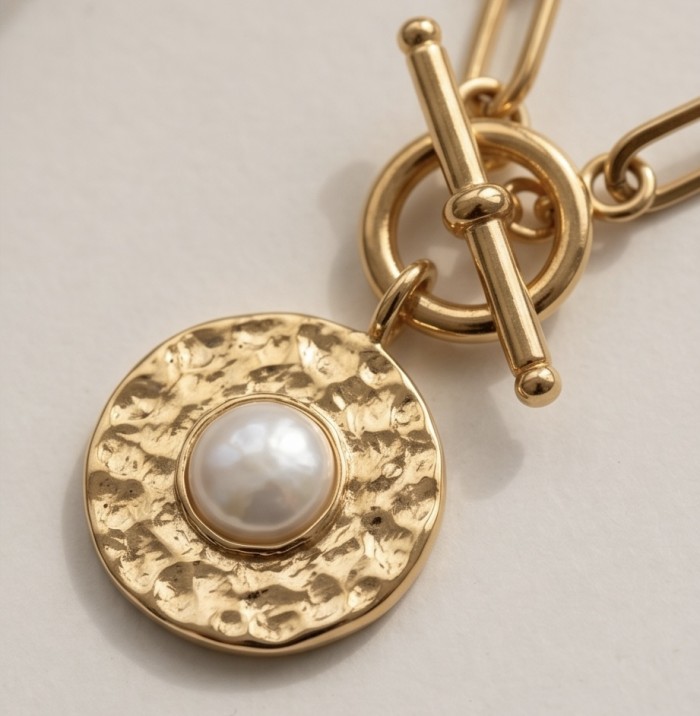 Precious Pearl Golden Statement Necklace - photo 4