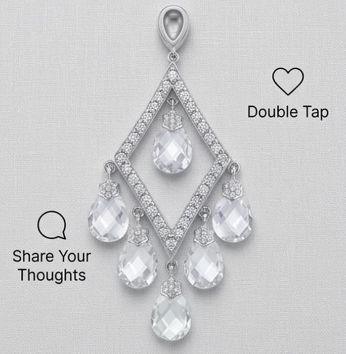 Luxurious 11.4 carat White Topaz .925 Sterling Silver handcrafted pendant - Front view of luxurious white topaz sterling silver pendant jewelry.
