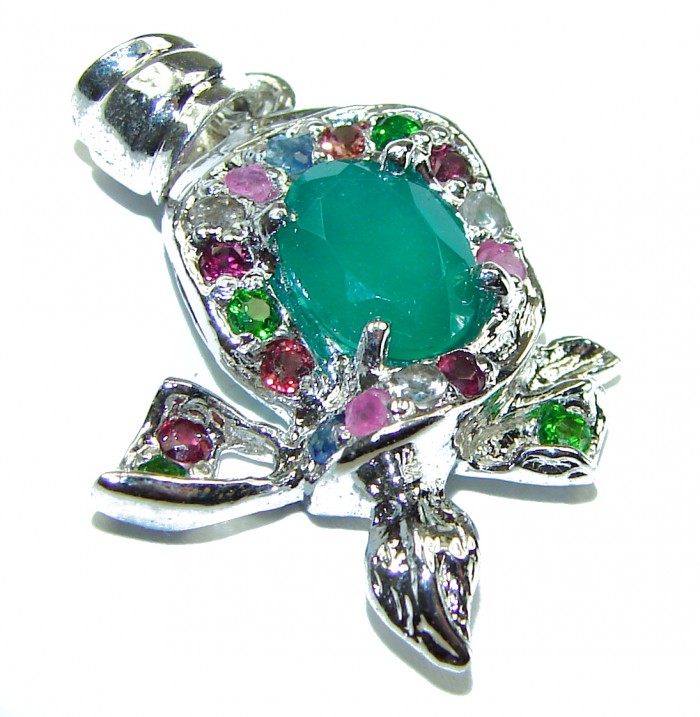 Jade .925 Sterling Silver handcrafted pendant - photo 1