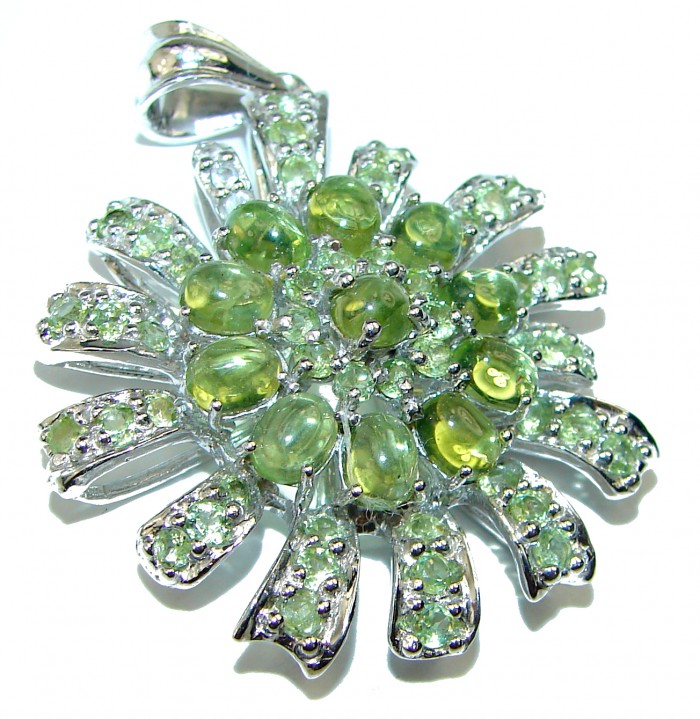 Margot authentic Peridot .925 Sterling Silver handmade Pendant - photo 2