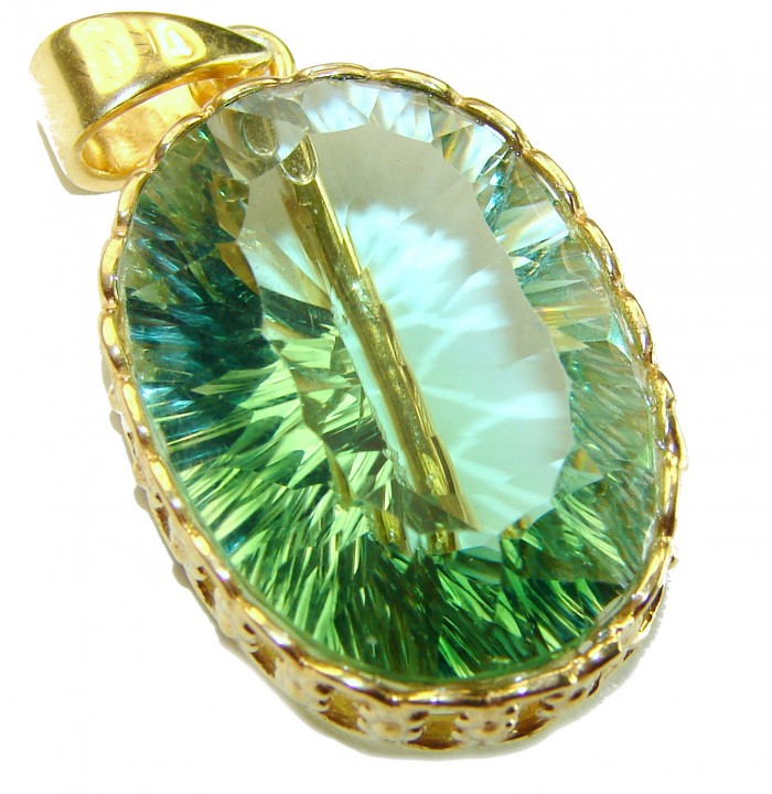 Green Ivy Green Amethyst - Prasolite .925 Sterling Silver handcrafted pendant - photo 1