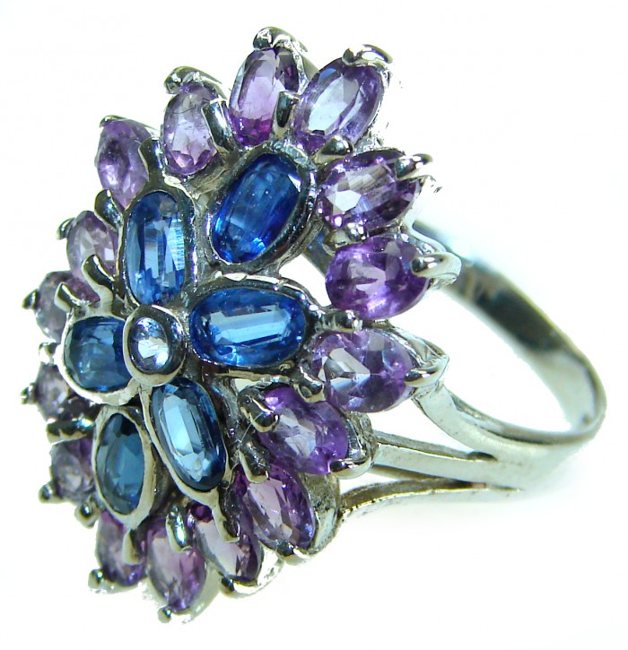 Authentic Kyanite .925 Sterling Silver handcrafted Ring size 9 - photo 1