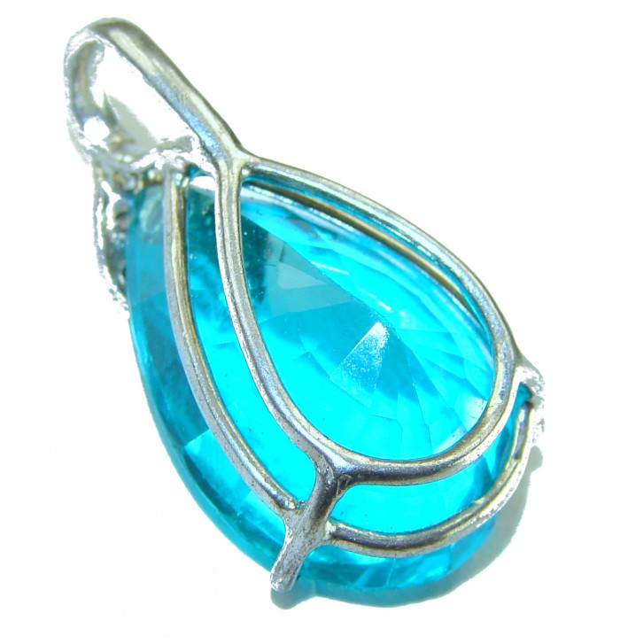 Venus- 18.5 carat Apatite .925 Sterling Silver Handcrafted Pendant - photo 1