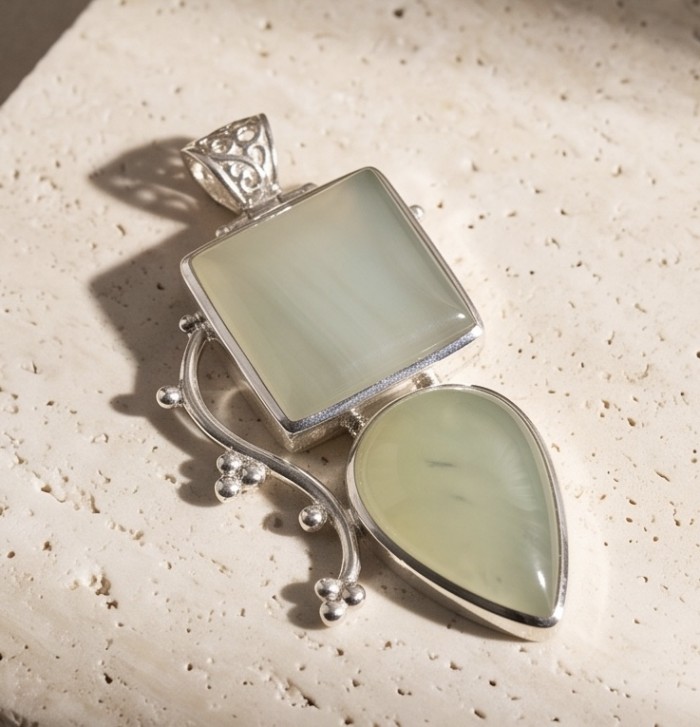 Perfect quality 45.8 grams Botswana Agate Silver handmade Pendant - photo 2