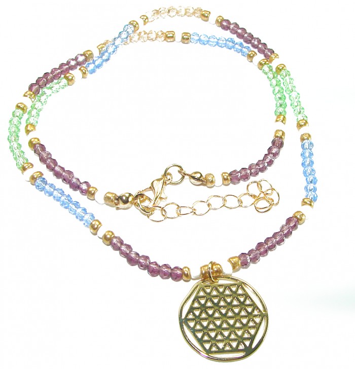 Multigem .925 Sterling Silver handmade Necklace - photo 2