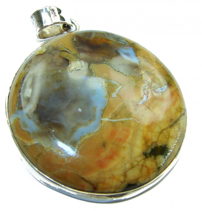 Simple Design Morrisonite .925 Sterling Silver handmade Pendant - Close-up of Morrisonite pendant in .925 sterling silver setting.
