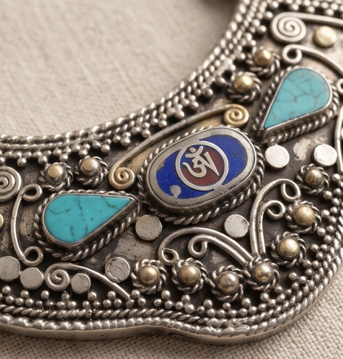 GO West ! - Chunky bochemian style Turquoise Coral Silver handcrafted necklace - photo 1