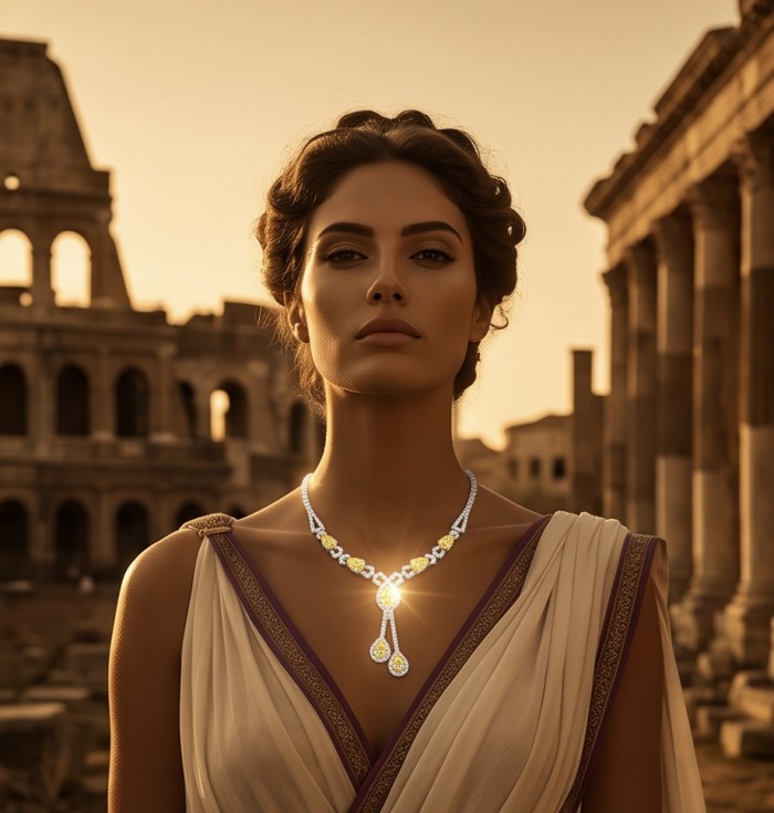 Luxurious pear cut 10.5 carat Yellow Sapphire rhodium over .925 Sterling Silver handcrafted necklace - photo 4