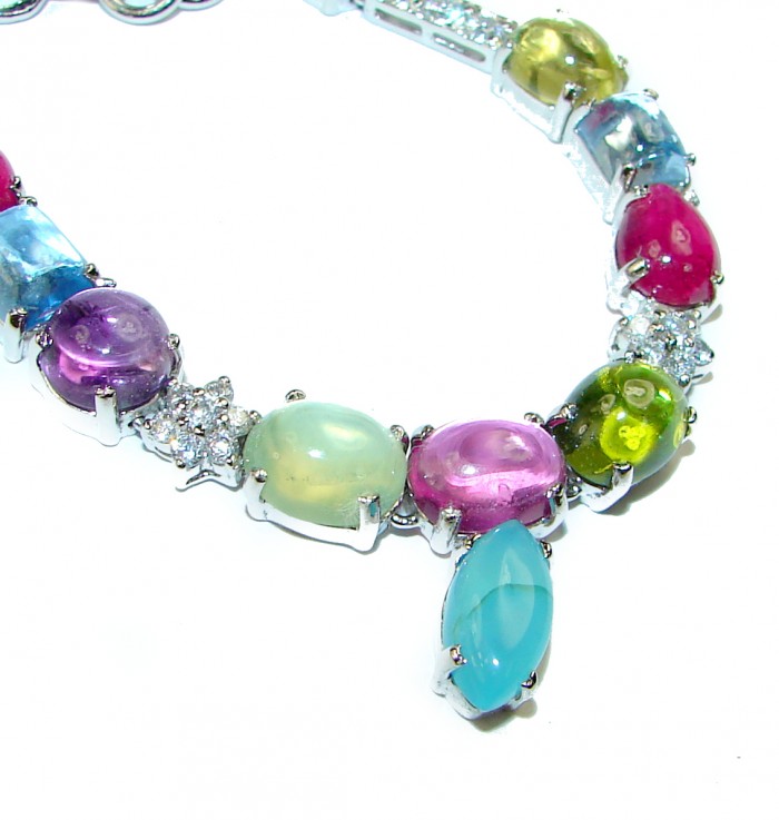 Candy Store Mesmerizing Multi gems .925 Sterling Silver handcrafted necklace - photo 2