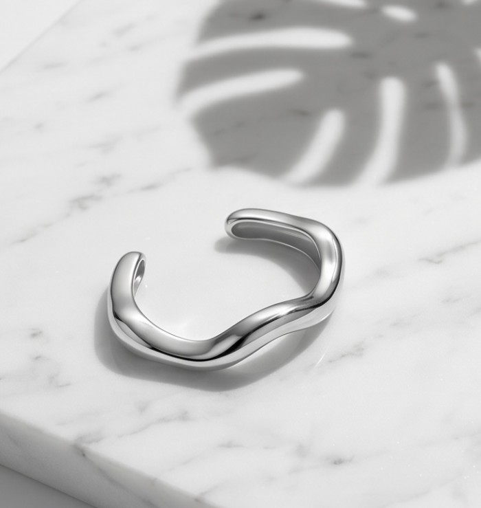 Silver Waves Vintage style Luxurious fashion Bracelet - photo 3