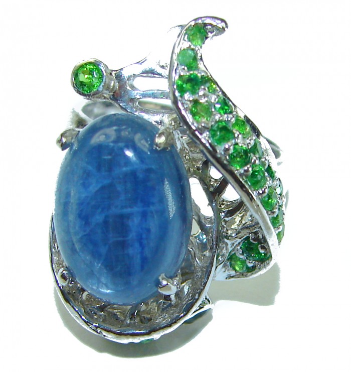 Magic Creation authentic African Kyanite .925 Sterling Silver Handcrafted Ring size 8 3/4 - photo 1