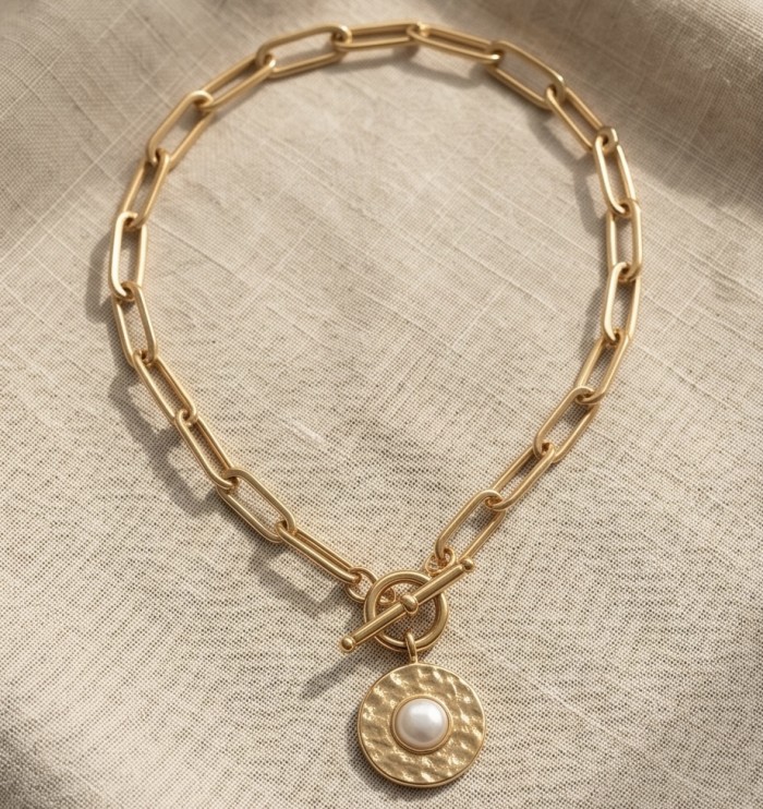 Precious Pearl Golden Statement Necklace - photo 2