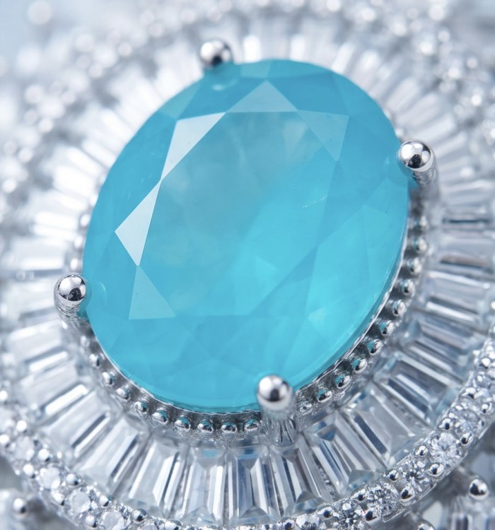 Precious 6.2 CARAT Colambian Emerald .925 Sterling Silver Statement Ring s. 7 1/2 - Close-up of 6.2 carat Colombian emerald in .925 sterling silver setting.