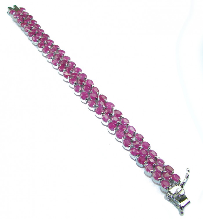 Incredible design authentic Ruby .925 Sterling Silver handmade Bracelet - photo 3
