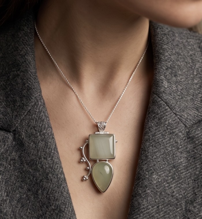Perfect quality 45.8 grams Botswana Agate Silver handmade Pendant - photo 1