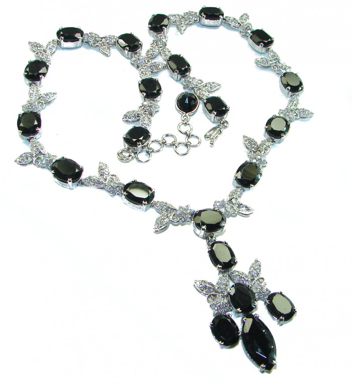Luxurius genuine Onyx .925 Sterling Silver handcrafted Necklace - photo 5