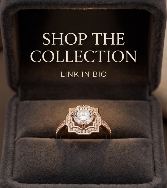 Perfection 1.8 carat White Topaz 14k Gold over .925 Silver handcrafted Cocktail Ring s. 7 - Top view of Perfection 1.8 carat ring in an open jewelry box.