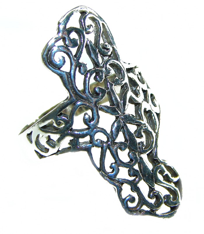 Bali made .925 Sterling Silver ring size 8 1/2 - photo 2