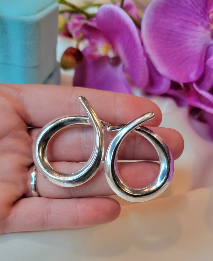 Fancy .925 Sterling Silver Italy made Earrings - photo 1