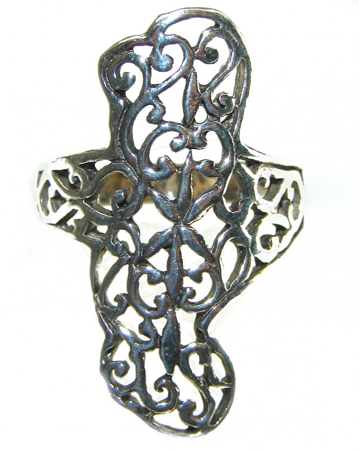Bali made .925 Sterling Silver ring size 8 1/2 - photo 3